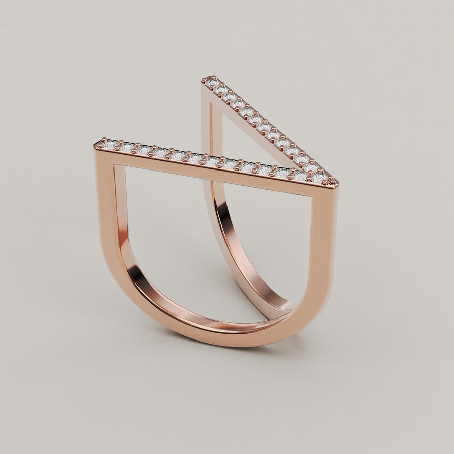 Vie di Vucceli - Stunning Gold Ring Featuring a Unique Design - Vucceli