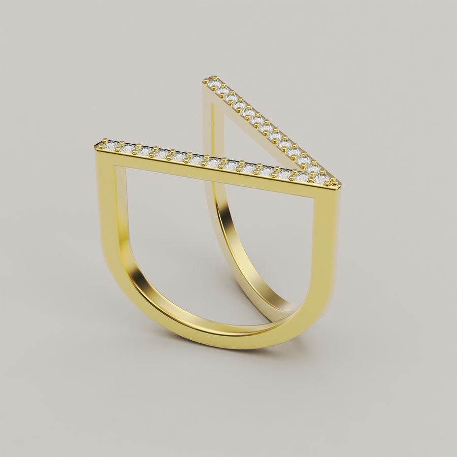 Vie di Vucceli - Stunning Gold Ring Featuring a Unique Design - Vucceli