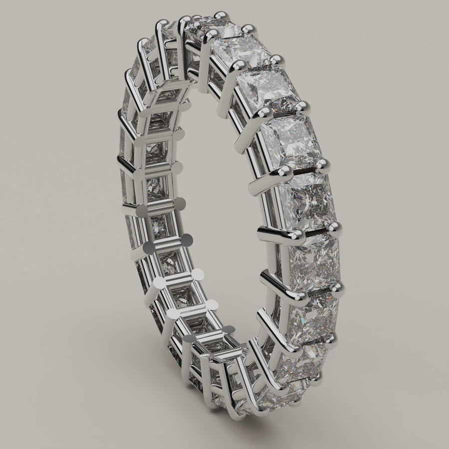 Aurora - Princess-cut Eternity Gold Ring - Vucceli