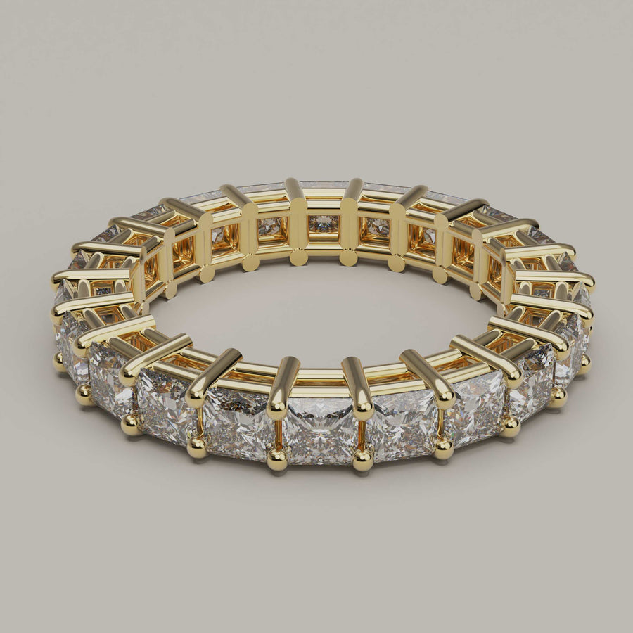 Aurora - Princess-cut Eternity Gold Ring - Vucceli