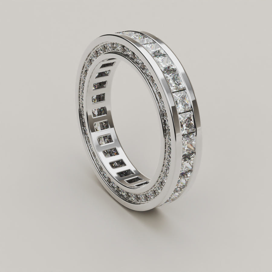 Regale Eterno - Stunning Princess Eternity Ring - Vucceli