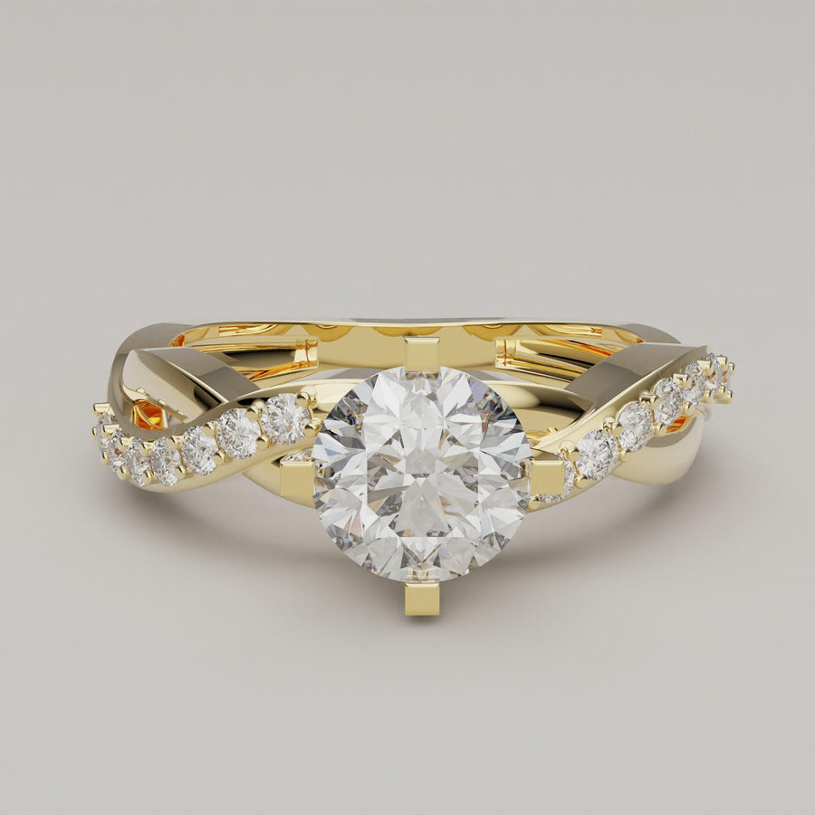 Amora- 1 Carat Gold Engagement Ring - Vucceli