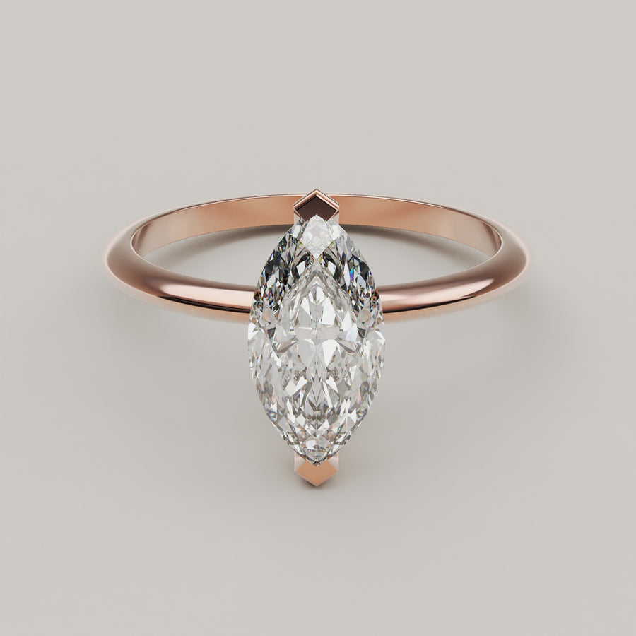 Eleganza Marquise - 18 ct Gold Engagement Ring - Vucceli