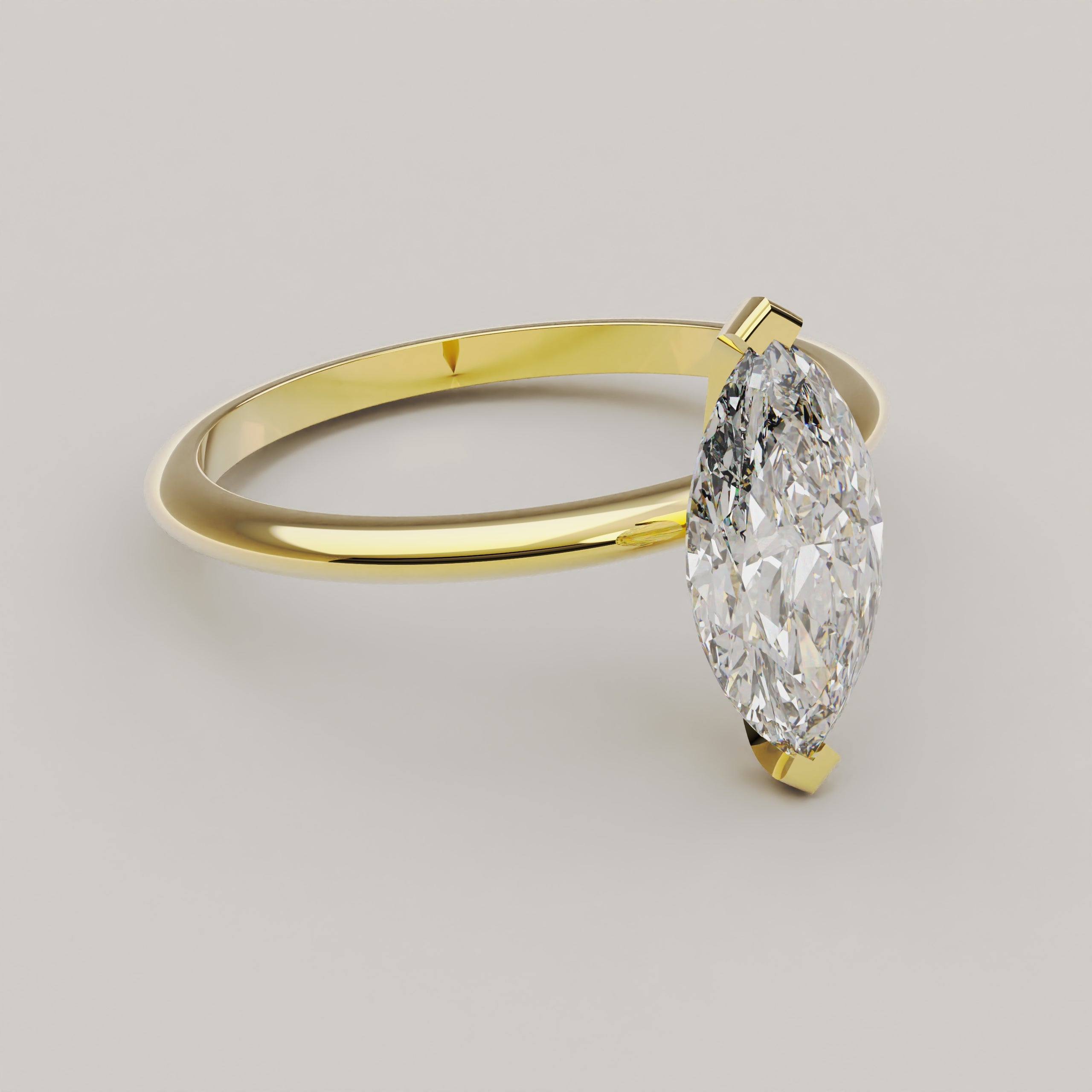 Eleganza Marquise - 18 ct Gold Engagement Ring - Vucceli