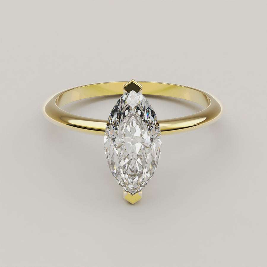 Eleganza Marquise - 18 ct Gold Engagement Ring - Vucceli