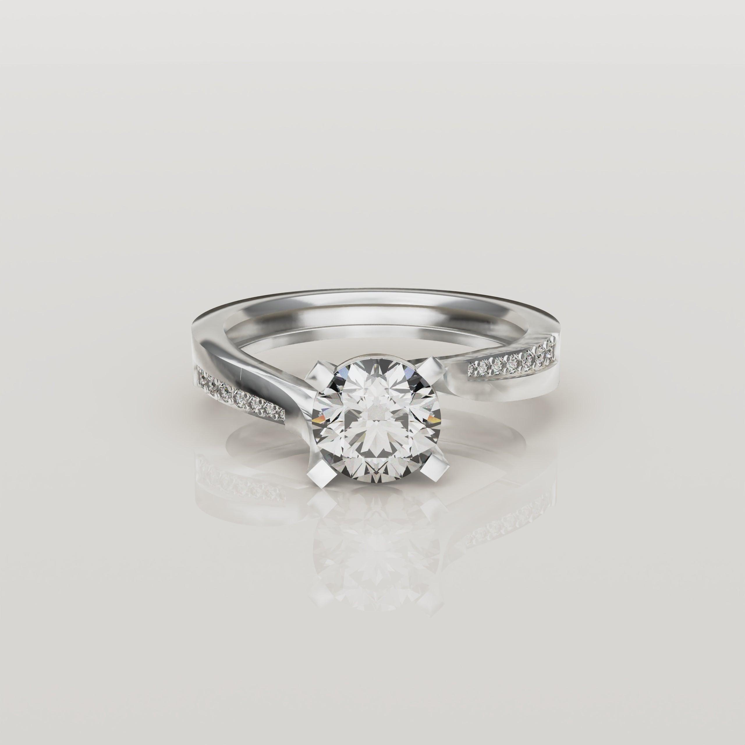 Scintilla Dolce- Engagement Solitaire ring 1ct - Vucceli