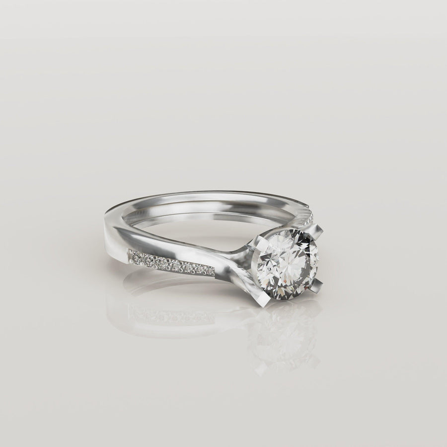 Scintilla Dolce- Engagement Solitaire ring 1ct - Vucceli